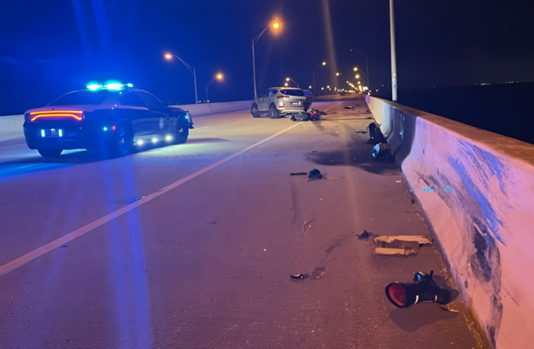 Tragic Accident: Motorcyclist Thrown into Tampa Bay After Collision on Gandy Bridge!