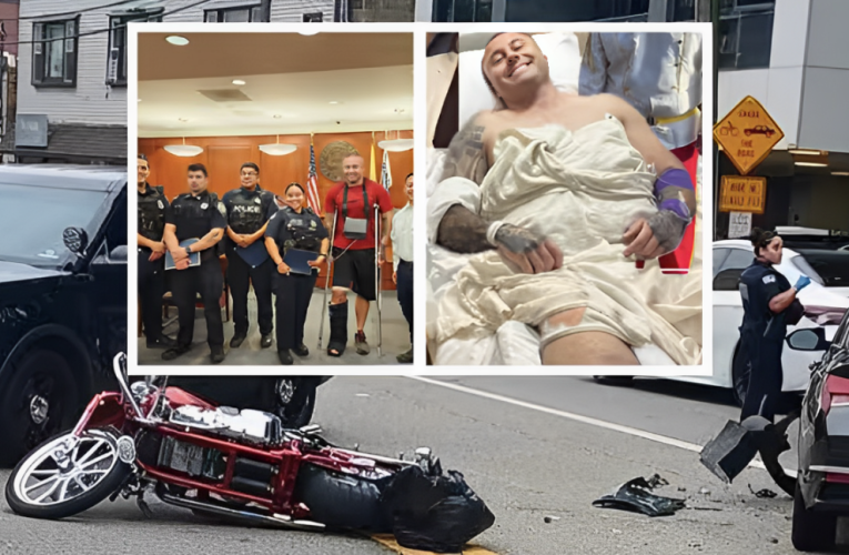 Volunteer Firefighter in Motorcycle Crash Thanks Edgewater Officers Who Helped Save His Life!